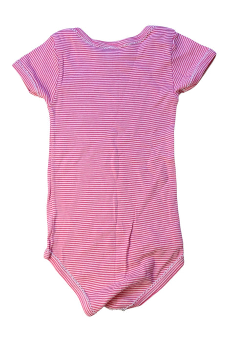 A Pink Short Sleeve Bodysuits from Petit Bateau in size 12-18M for girl. (Back View)
