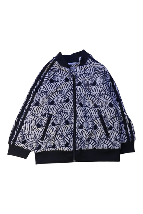 A Black Lightweight Jackets from Adidas in size 12-18M for girl. (Front View)