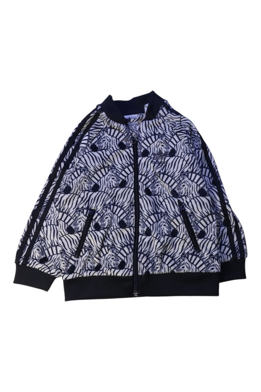 A Black Lightweight Jackets from Adidas in size 12-18M for girl. (Front View)