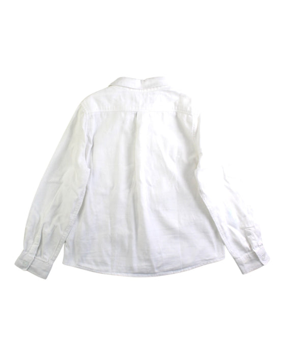 A White Long Sleeve Shirts from IKKS in size 4T for boy. (Back View)