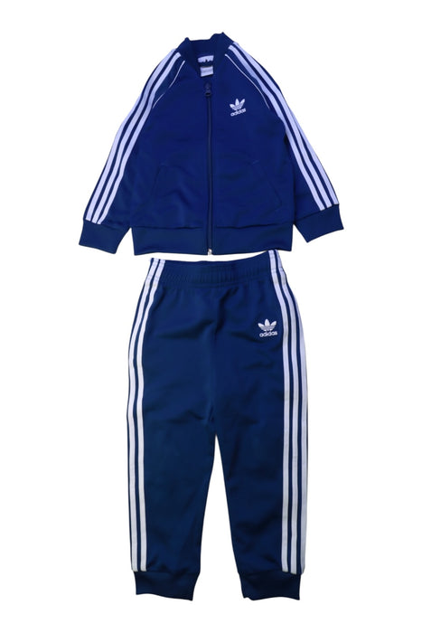 A Navy Pants Sets from Adidas in size 2T for boy. (Front View)