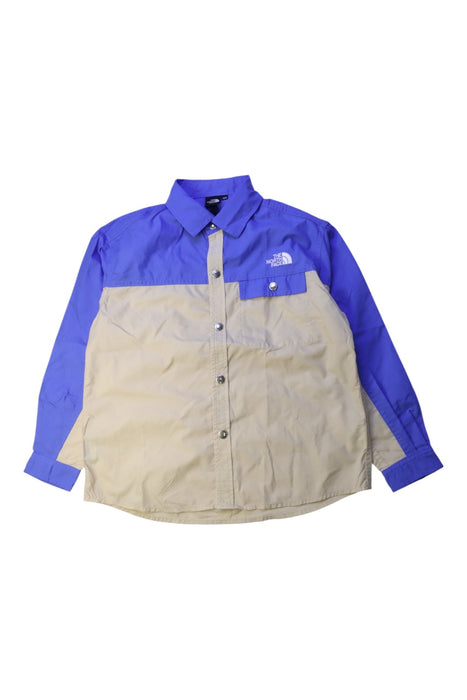 A Blue Long Sleeve Shirts from The North Face in size 5T for boy. (Front View)