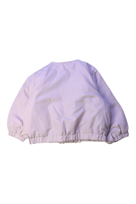 A Purple Lightweight Jackets from Petit Main in size 12-18M for girl. (Back View)