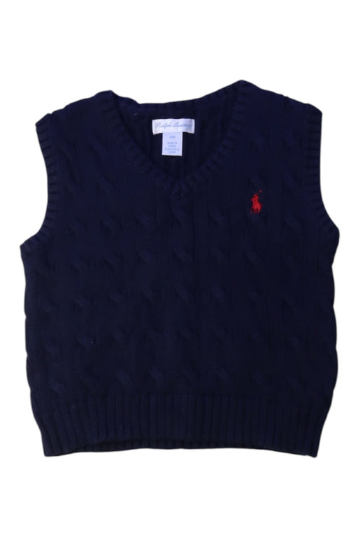 A Navy Sweater Vests from Ralph Lauren in size 12-18M for boy. (Front View)