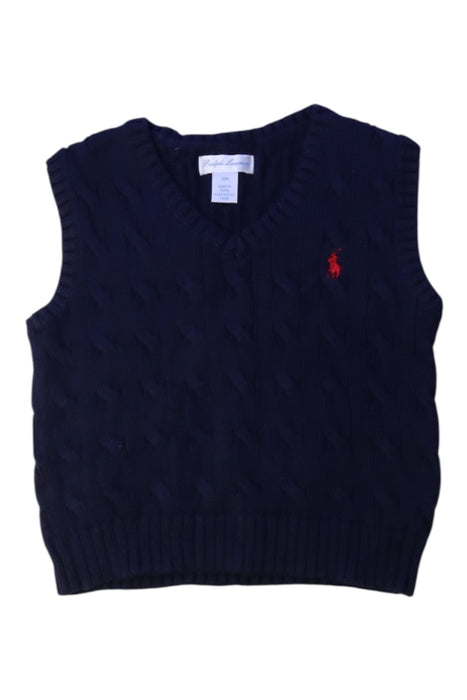A Navy Sweater Vests from Ralph Lauren in size 12-18M for boy. (Front View)