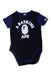 A Black Short Sleeve Bodysuits from Bape by A Bathing Ape in size 12-18M for boy. (Front View)