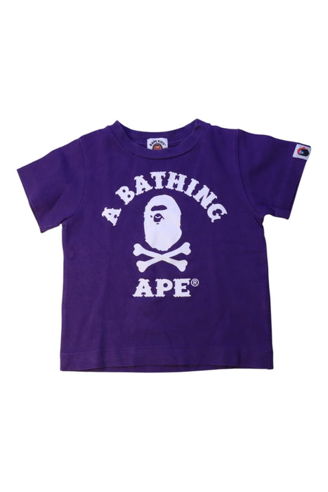 A Purple Short Sleeve T Shirts from Bape by A Bathing Ape in size 18-24M for boy. (Front View)