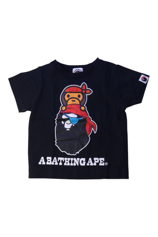 A Black Short Sleeve T Shirts from Bape by A Bathing Ape in size 18-24M for boy. (Front View)