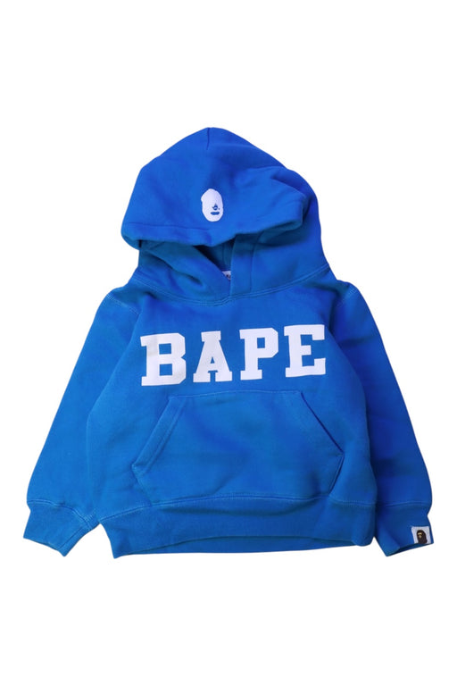 A Blue Hooded Sweatshirts from Bape by A Bathing Ape in size 2T for boy. (Front View)