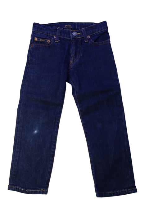 A Navy Jeans from Polo Ralph Lauren in size 3T for boy. (Front View)