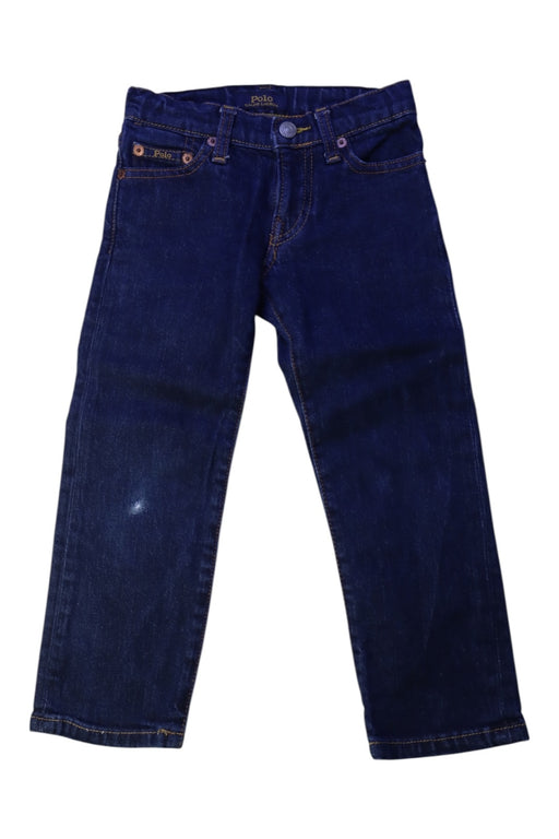 A Navy Jeans from Polo Ralph Lauren in size 3T for boy. (Front View)