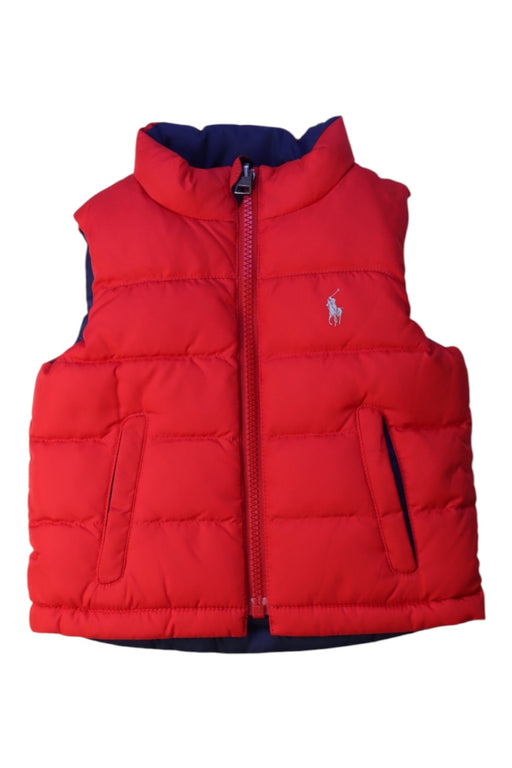 A Red Outerwear Vests from Ralph Lauren in size 6-12M for boy. (Front View)