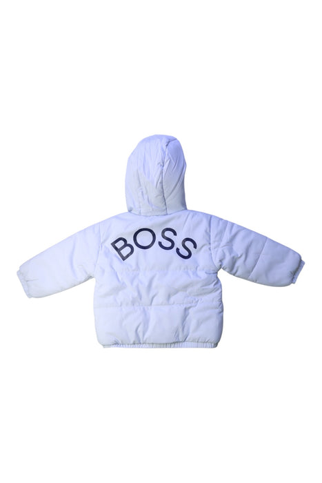 A White Puffer/Quilted Coats & Outerwear from Boss in size 6-12M for boy. (Back View)