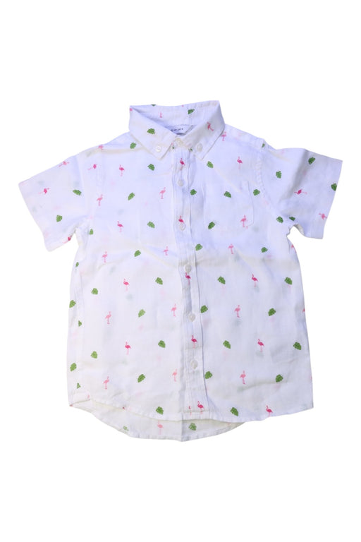 A White Short Sleeve Shirts from Janie & Jack in size 6T for boy. (Front View)