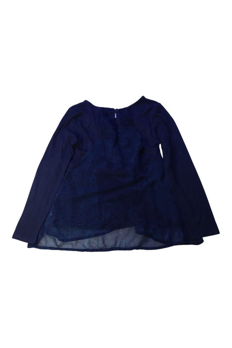 A Navy Long Sleeve Tops from Desigual in size 5T for girl. (Back View)