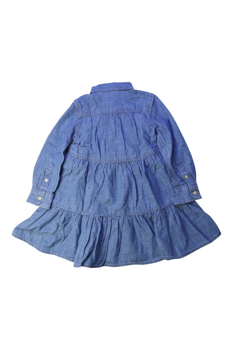 A Blue Long Sleeve Dresses from Polo Ralph Lauren in size 3T for girl. (Back View)
