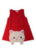 A Red Sleeveless Dresses from Momonittu in size 4T for girl. (Front View)