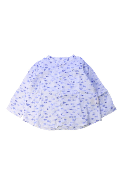 A White Long Sleeve Tops from Nanos in size 6-12M for boy. (Front View)