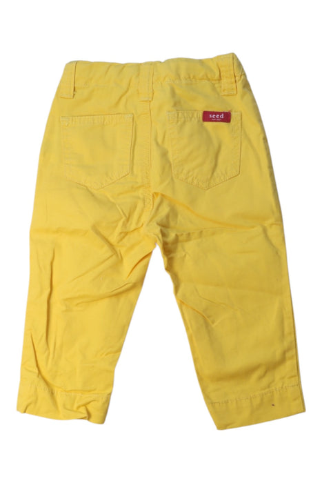 A Yellow Casual Pants from Seed in size 12-18M for boy. (Back View)