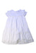 A White Short Sleeve Dresses from La Compagnie des Petits in size 4T for girl. (Front View)