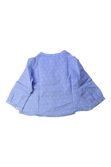 A Blue Long Sleeve Shirts from Nanos in size 6-12M for boy. (Back View)