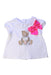A White Short Sleeve Tops from Nanos in size 2T for girl. (Front View)