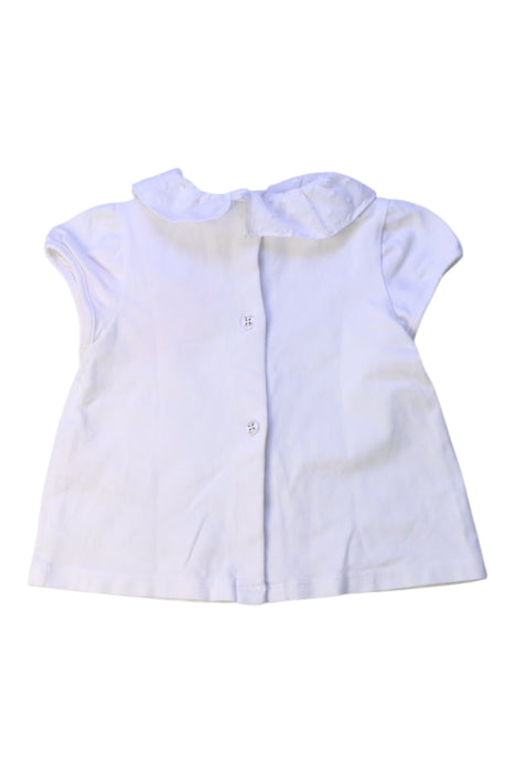 A White Short Sleeve Tops from Nanos in size 2T for girl. (Back View)