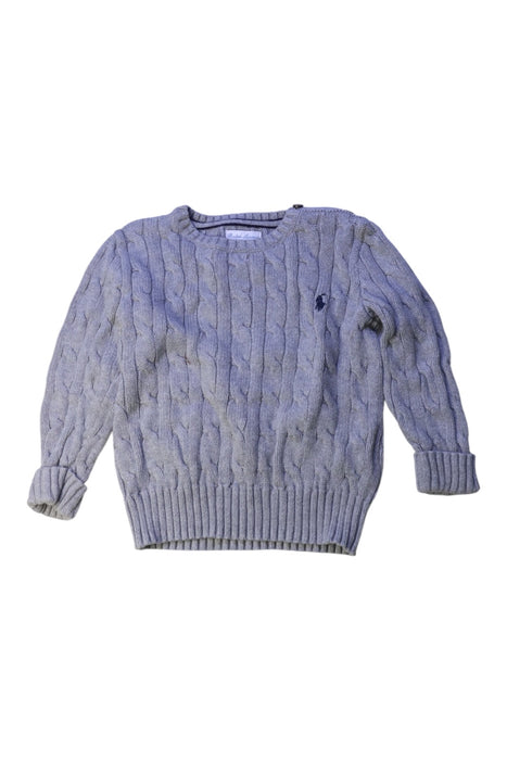 A Grey Knit Sweaters from Ralph Lauren in size 2T for girl. (Front View)