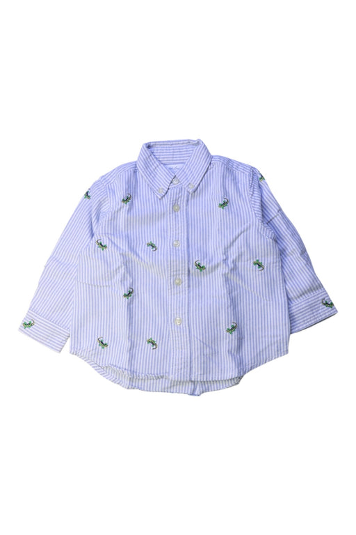 A Blue Long Sleeve Shirts from Ralph Lauren in size 6-12M for boy. (Front View)