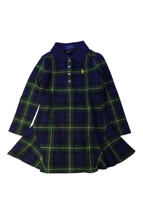 A Navy Long Sleeve Dresses from Polo Ralph Lauren in size 3T for girl. (Front View)