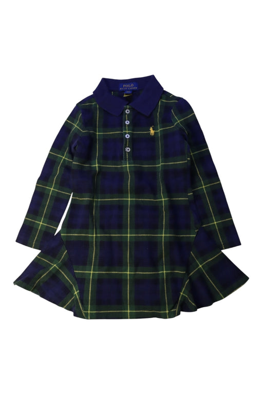 A Navy Long Sleeve Dresses from Polo Ralph Lauren in size 3T for girl. (Front View)