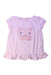 A Pink Short Sleeve Tops from Momonittu in size 4T for girl. (Front View)