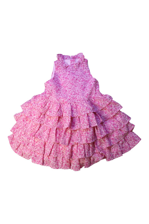 A Pink Sleeveless Dresses from Janie & Jack in size 2T for girl. (Front View)