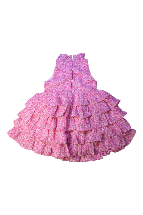 A Pink Sleeveless Dresses from Janie & Jack in size 2T for girl. (Back View)