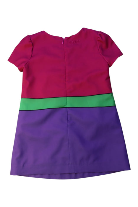 A Pink Short Sleeve Dresses from Moschino in size 3T for girl. (Back View)