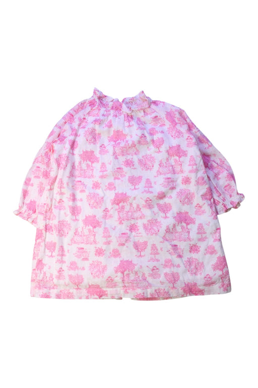 A Pink Long Sleeve Dresses from Bonton in size 12-18M for girl. (Front View)