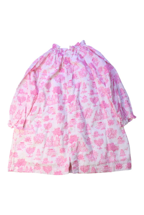 A Pink Long Sleeve Dresses from Bonton in size 12-18M for girl. (Back View)