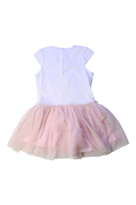 A White Dress Sets from Mayoral in size 3T for girl. (Back View)