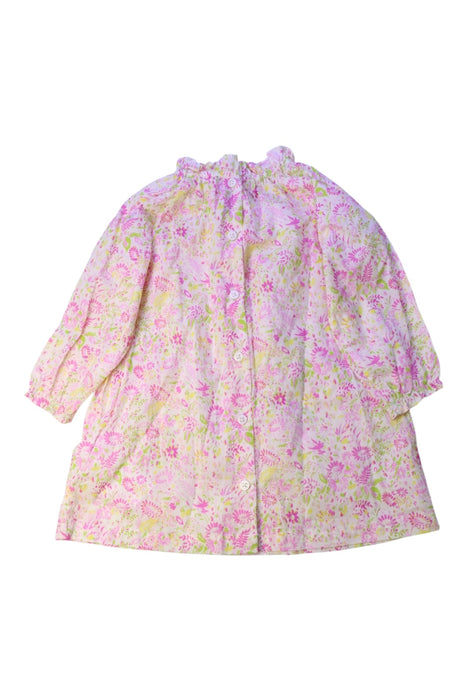 A Multicolor Long Sleeve Dresses from Bonton in size 12-18M for girl. (Back View)