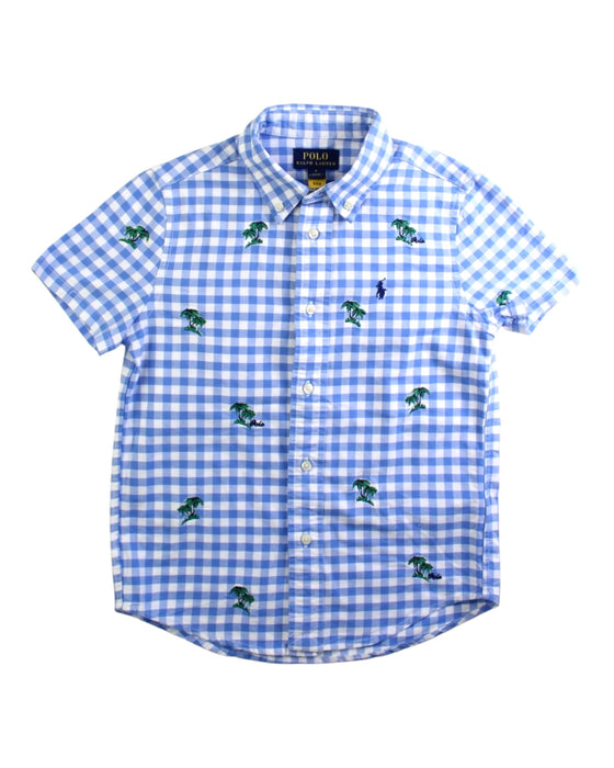 A Blue Short Sleeve Shirts from Polo Ralph Lauren in size 6T for boy. (Front View)