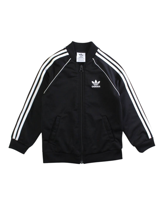 A Black Lightweight Jackets from Adidas in size 3T for neutral. (Front View)