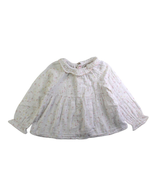 A White Long Sleeve Tops from Bonpoint in size 2T for girl. (Front View)