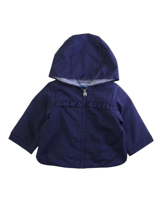 A Blue Lightweight Jackets from Jacadi in size 6-12M for girl. (Front View)