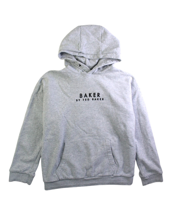 A Grey Hooded Sweatshirts from Baker by Ted Baker in size 10Y for boy. (Front View)