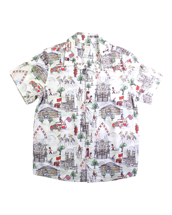 A White Short Sleeve Shirts from Monsoon in size 7Y for boy. (Front View)