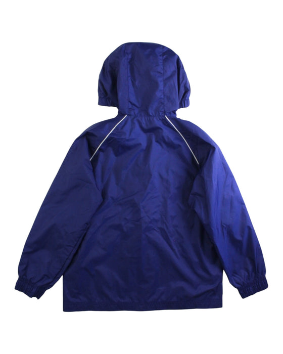 A Blue Rain Jackets from Adidas in size 5T for neutral. (Back View)