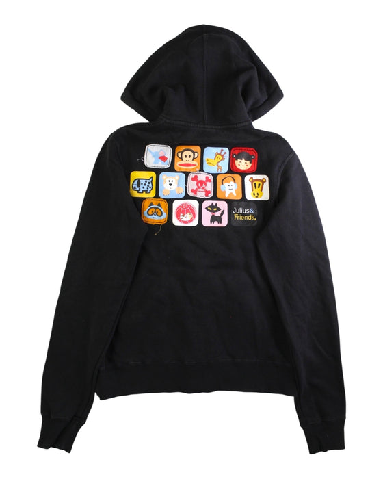 A Black Hooded Sweatshirts from Paul Frank in size 10Y for boy. (Back View)