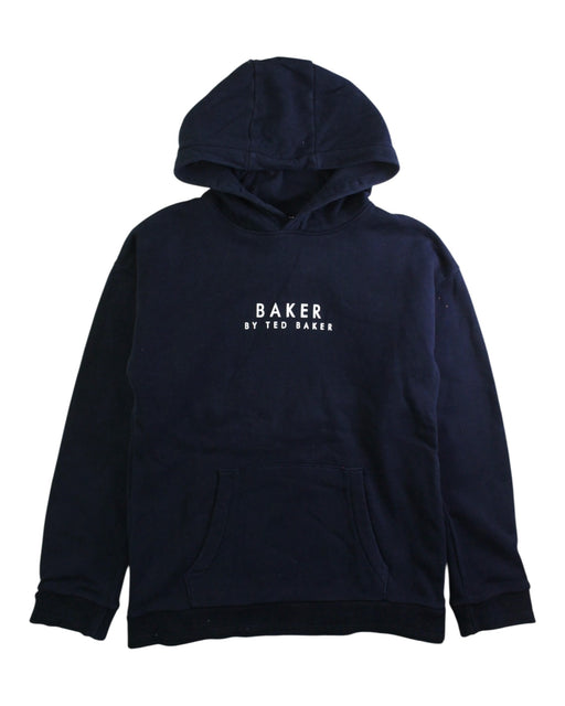 A Navy Hooded Sweatshirts from Baker by Ted Baker in size 11Y for boy. (Front View)