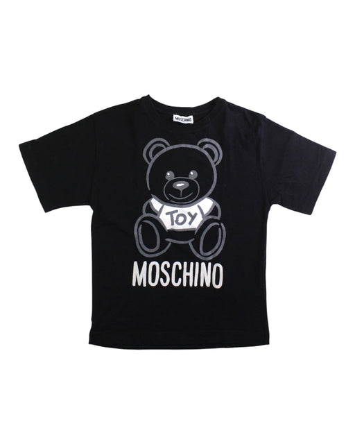 A Black Short Sleeve T Shirts from Moschino in size 6T for neutral. (Front View)