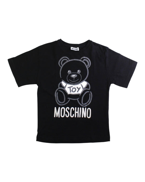 A Black Short Sleeve T Shirts from Moschino in size 6T for neutral. (Front View)
